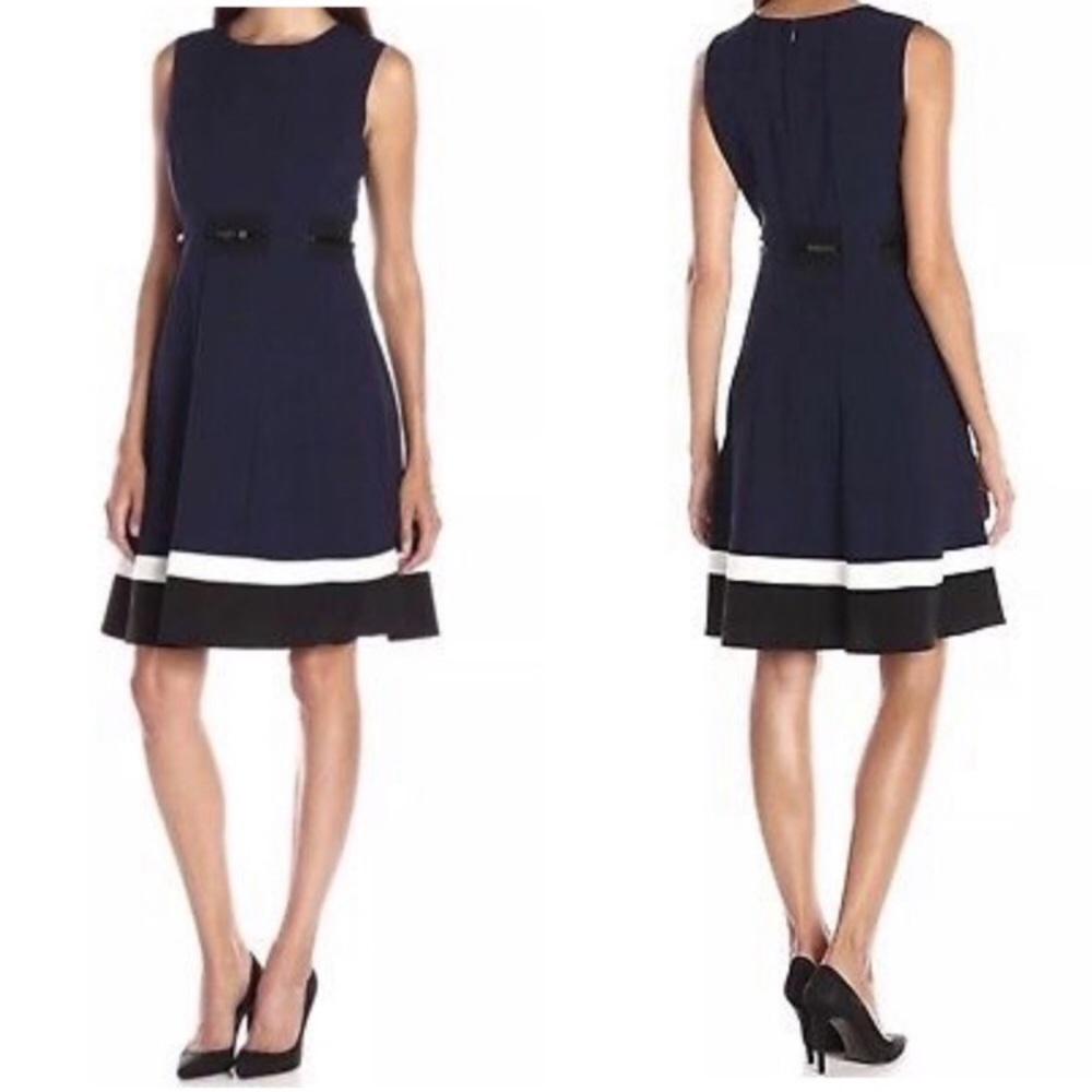 EUC Calvin Klein Fit and Flare Dress sz 2P